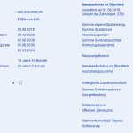 Berchnung F45 Signal Iduna auf 20 Jahre