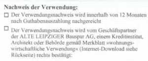 Der Nachweis der Verwendung von Bausparmitteln wenn der Bausparvertrag zugeteilt ist Der Nachweis der Verwendung von Bausparmitteln wenn der Bausparvertrag zugeteilt ist